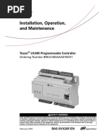 Installation, Operation, and Maintenance: Tracer UC400 Programmable Controller