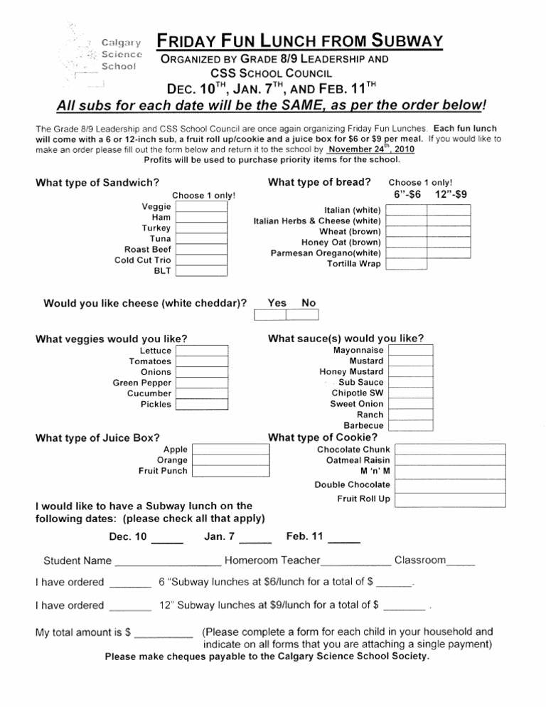 Friday Fun Form | PDF