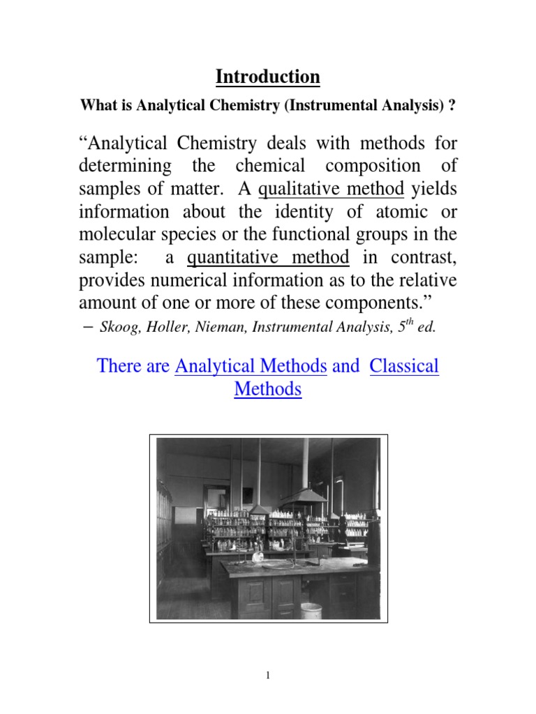 1 - Introduction To Instrumental Methods | PDF | Detection Limit ...