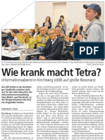 Wie krank macht Tetra? Informationsabend in Kirchberg stößt auf große Resonanz
