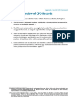 GPHC: Criteria For Review of CPD Records