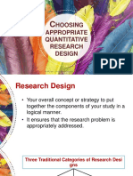 Hoosing Appropriate Quantitative Research Design