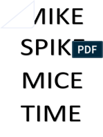 Mike Spike Mice Time