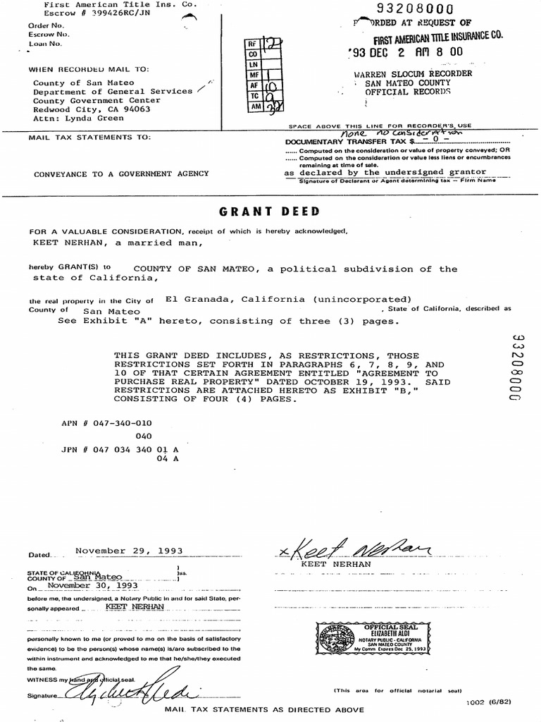 Recorded Grant Deed Dated 12.2.93 PDF