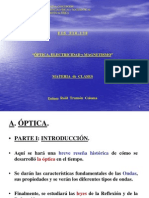 Propagación y naturaleza de la luz en óptica geométrica