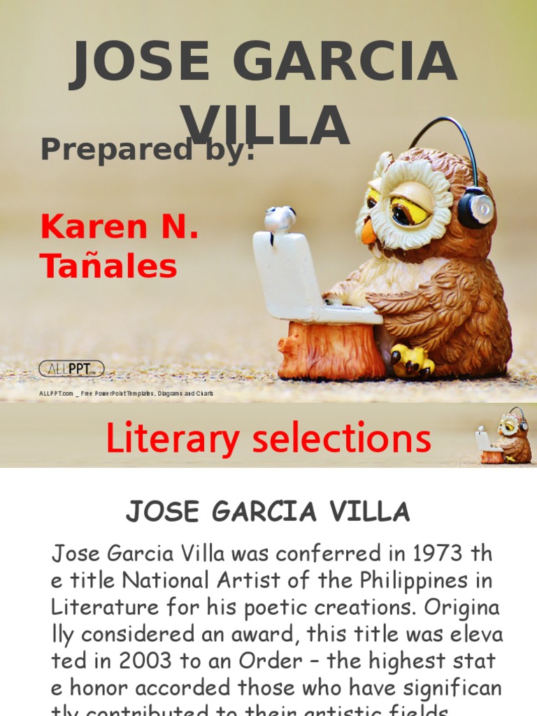 Jose Garcia Villa Poetry