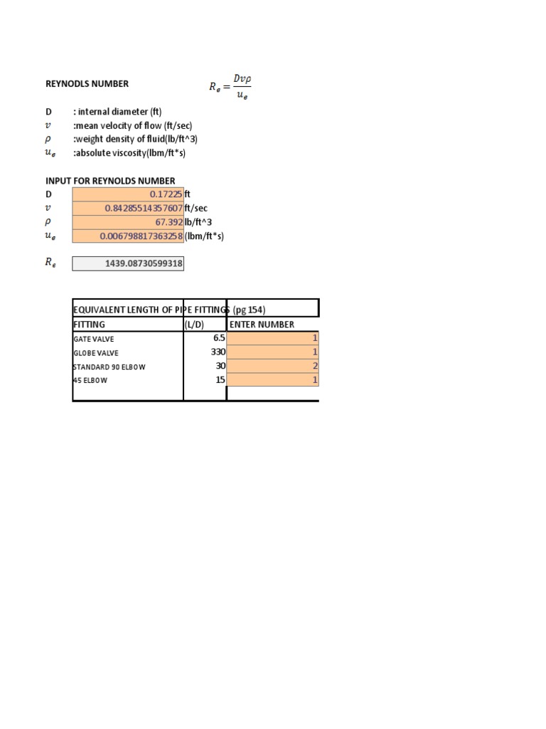 Calculating Reynolds Number and Pipe Flow | PDF | Reynolds Number ...