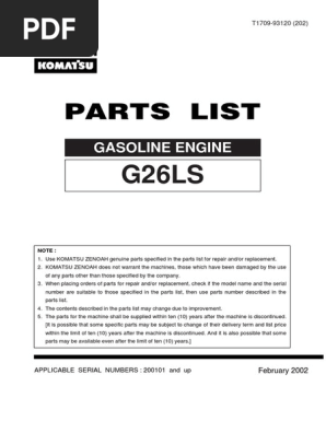 Komatsu Zenoah g26ls | PDF | Carburetor | Washer (Hardware)