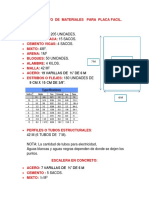 Presupuesto de Materiales para Placa Facil