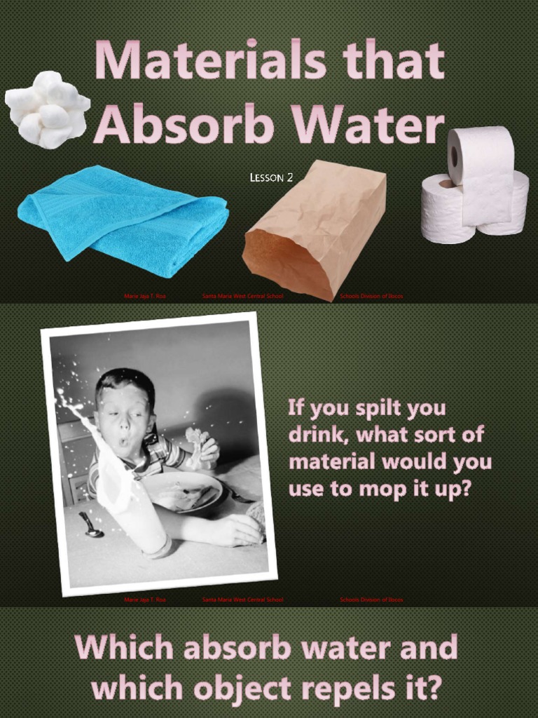Absorbent vs. Repellent Materials Activity | PDF | Materials | Nature