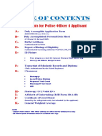 Requirements For Police Officer 1 Applicant: A-B - C - D - E