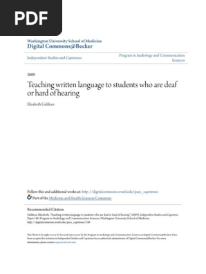 writing for deaf students