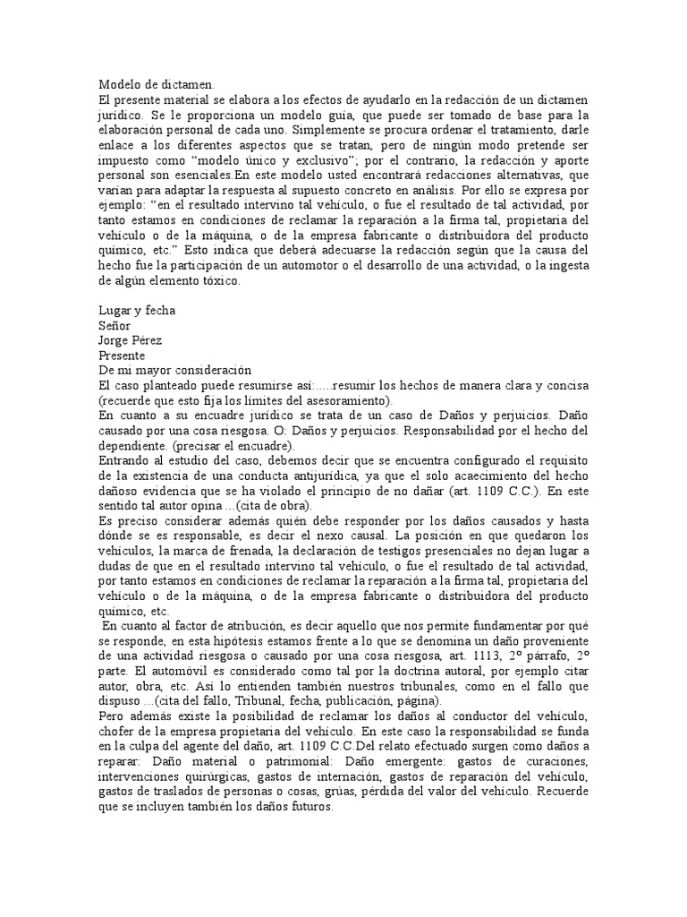 Modelo de Dictamen JURIDICO Sip 1 | PDF