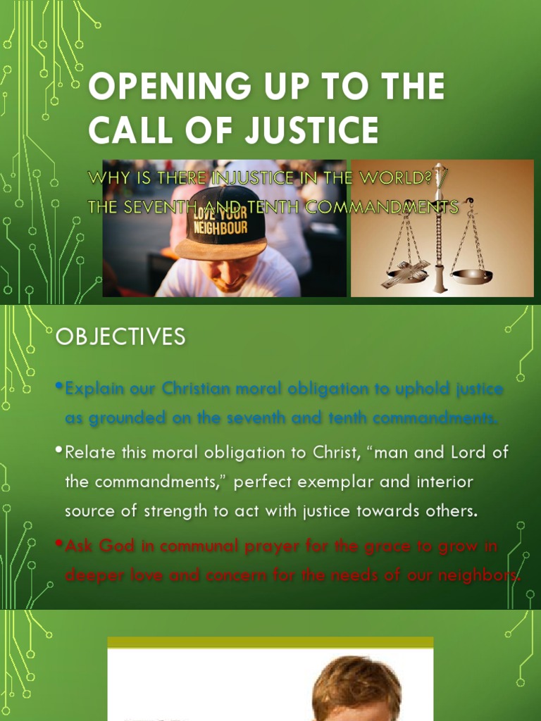 Opening Up To The Call Of Justice