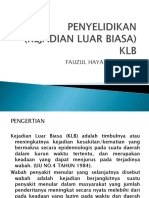 PERSIAPAN PENYELIDIKAN KLB Ok