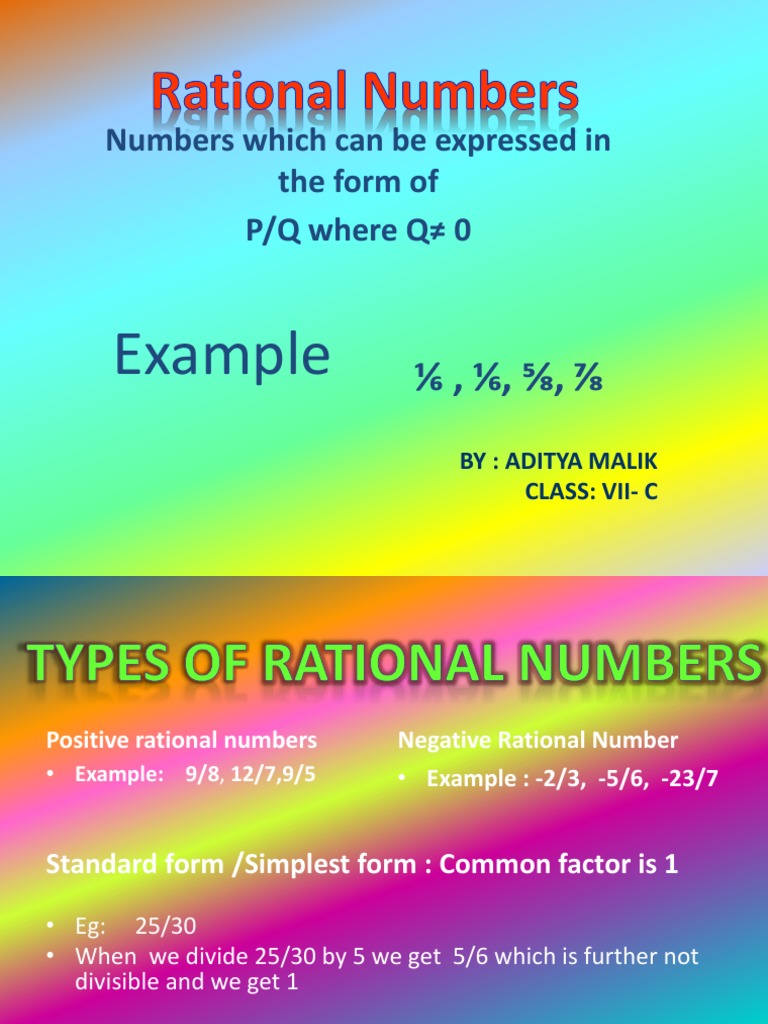 A Detailed Explanation of Rational Numbers including their Types ...