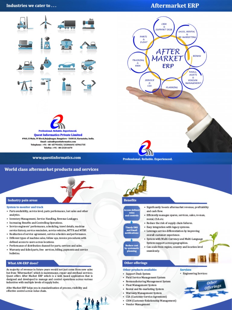 After Market ERP - Brochure | PDF | Enterprise Resource Planning | Business