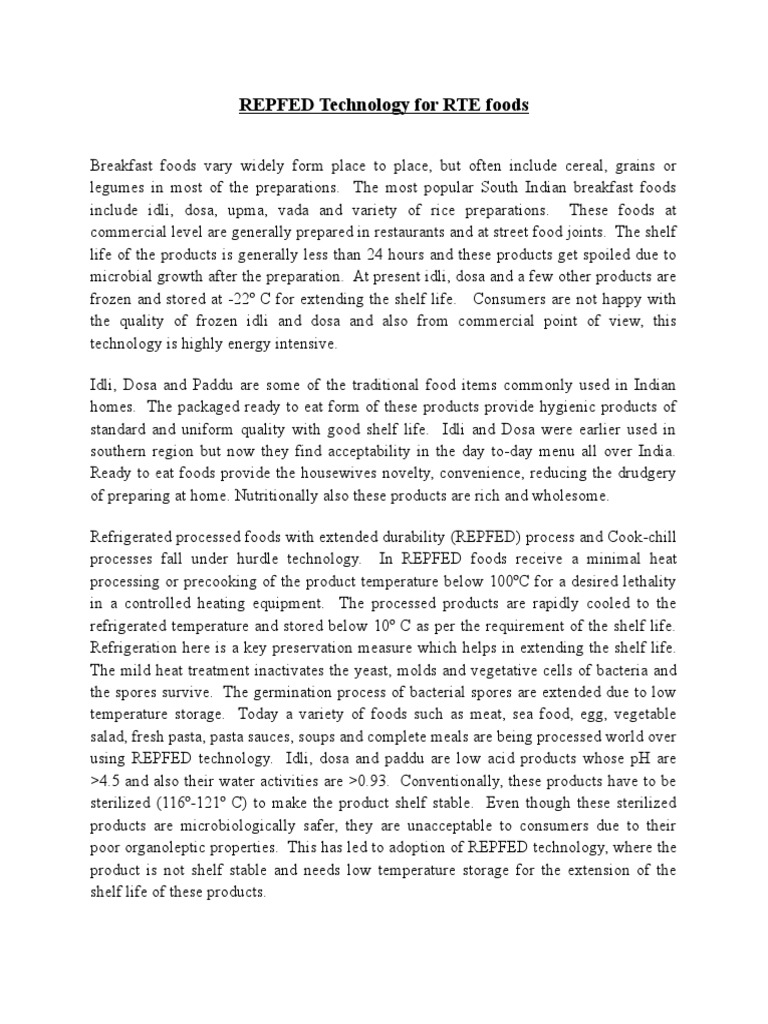 Repfed | PDF | Shelf Life | Foods
