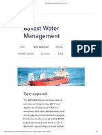 Ballast Water Management: Type Approval