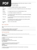 Part 1 Questions: Here Are Possible Questions That Might Come Up During The Test. Go Over Them With Your Tutor