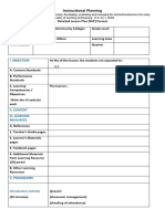 Instructional Planning: I. Objectives