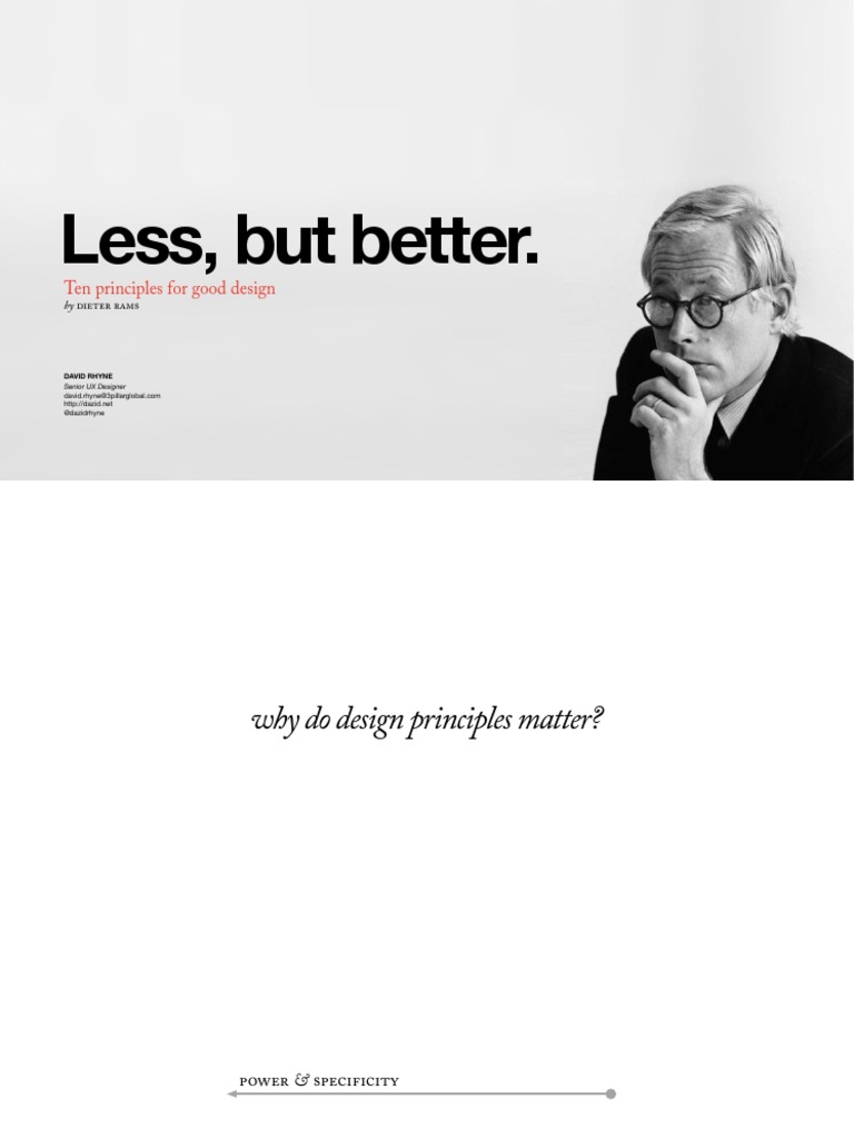 Dieter Rams 10 Principles Of Good Design 2 Pdf Design