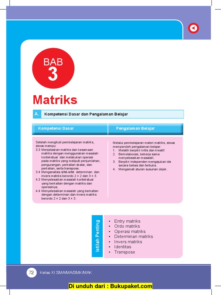 Bab 3 Matriks