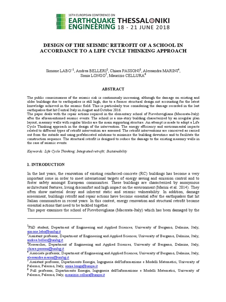Seismic Retrofit Design for School Sustainability | PDF | Strength Of ...