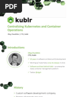 Centralizing Kubernetes and Container Operations