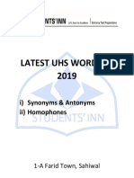 DOCUMENTLATEST UHS WORDLIST 2019