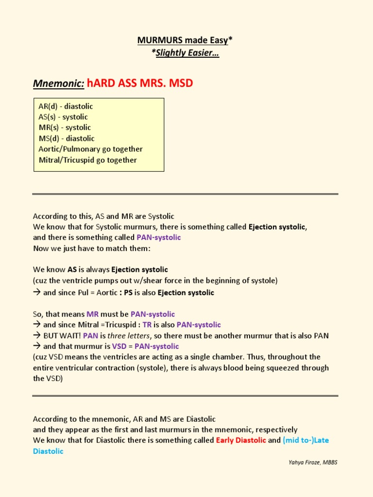 Murmurs Made Easy PDF PDF Diastole Ventricle (Heart)