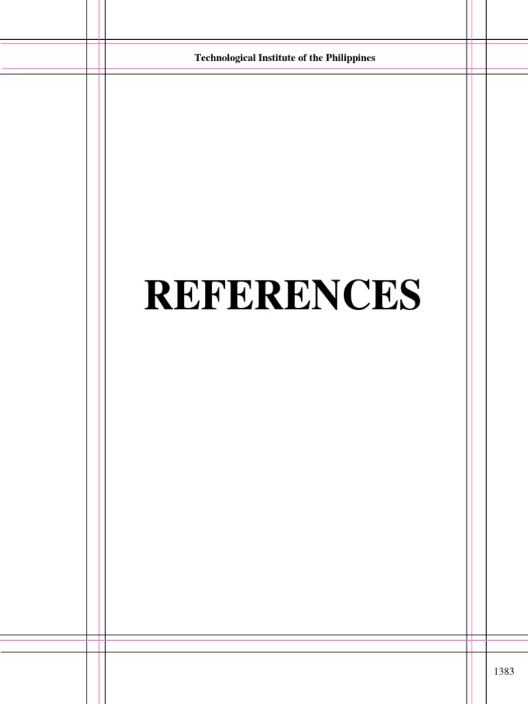 References: Technological Institute of The Philippines | PDF | Chemical ...