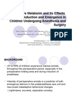 Preoperative Melatonin and Its Effects On Induction and Emergence in Children Undergoing Anesthesia and Surgery