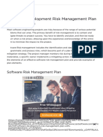 Software Development Risk Management Plan With Examples