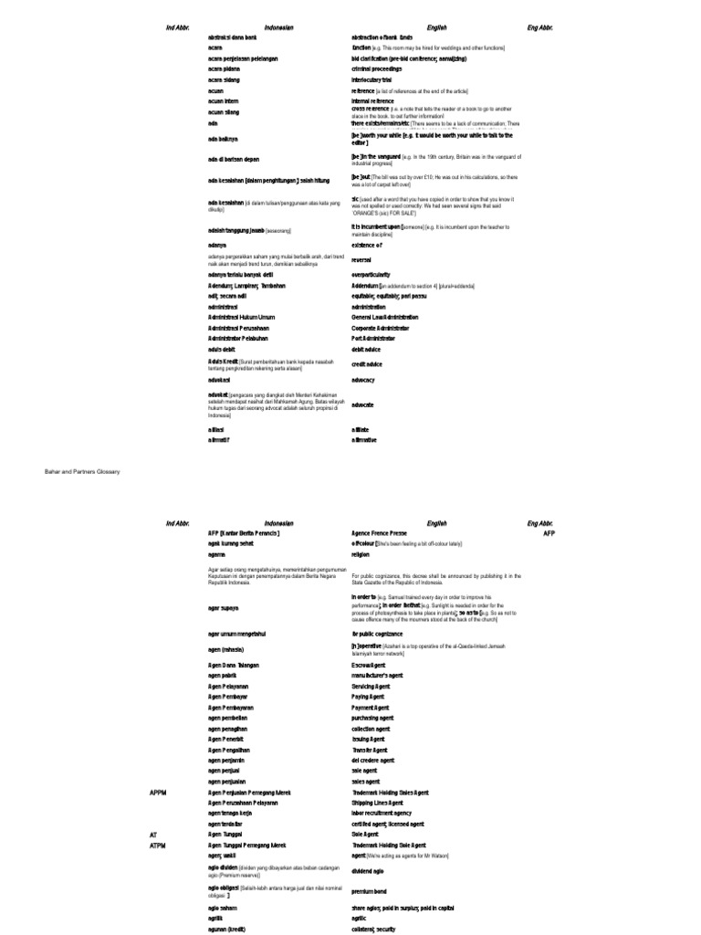 Legal Glossary PDF Business picture image