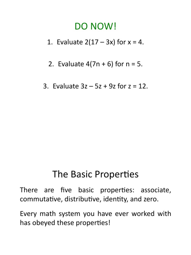Lesson 12 - Properties | PDF | Teaching Mathematics | Mathematical Analysis