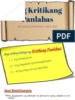 Kritikang PanlabasFinal 2