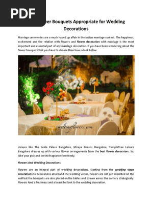 Best Flower Bouquets Appropriate For Wedding Decorations Flower