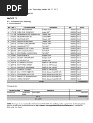 Invoice MTs