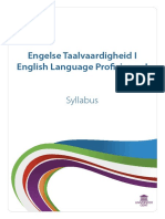 Engelse Taalvaardigheid I English Language Proficiency I: Syllabus