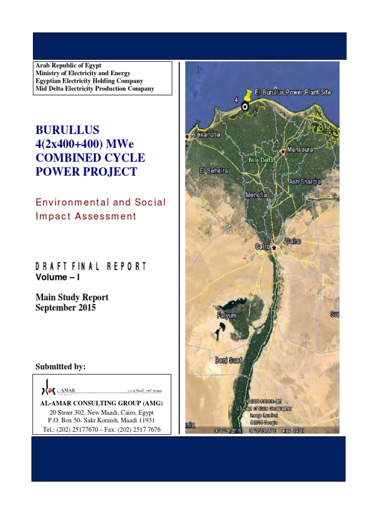 Esia Aegypten Gas Dampfkraftwerk B Water Treatment Environmental Impact Assessment