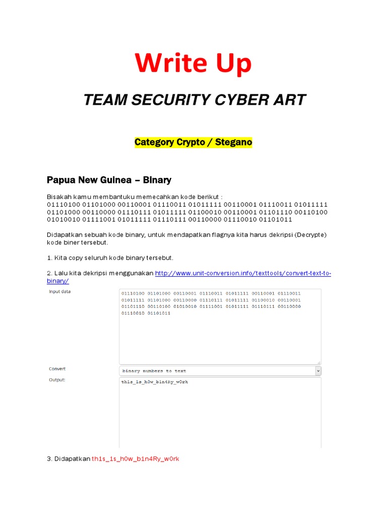 Write Up Tim Cyber Security | PDF | Karier & Perkembangan
