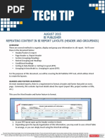 Repeating Content IN BI Report Layouts