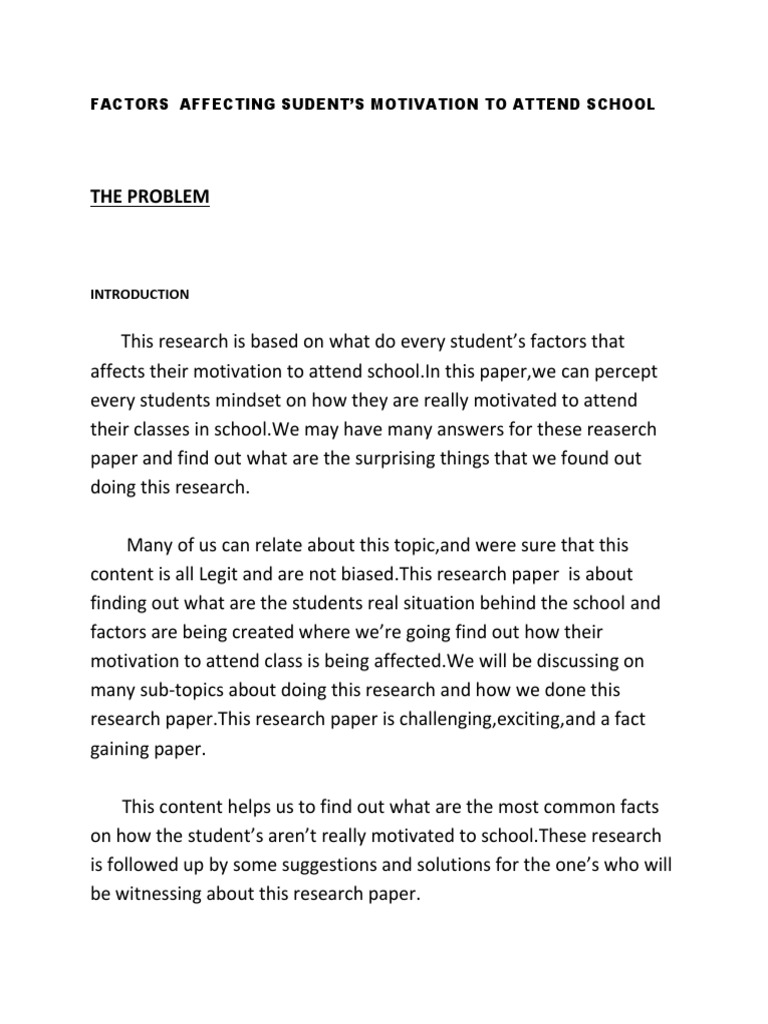 Factors Influencing Student Motivation | PDF | Motivation | Motivational