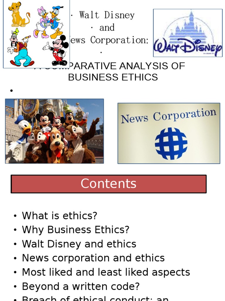 Disney's Business Ethics Overview | PDF | Business Ethics | Value (Ethics)