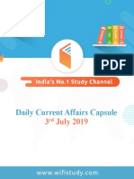 Daily Current Affairs Capsule: 3 July 2019