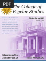 Winter/Spring 2007: Please Visit: WWW - Collegeofpsychicstudies.co - Uk