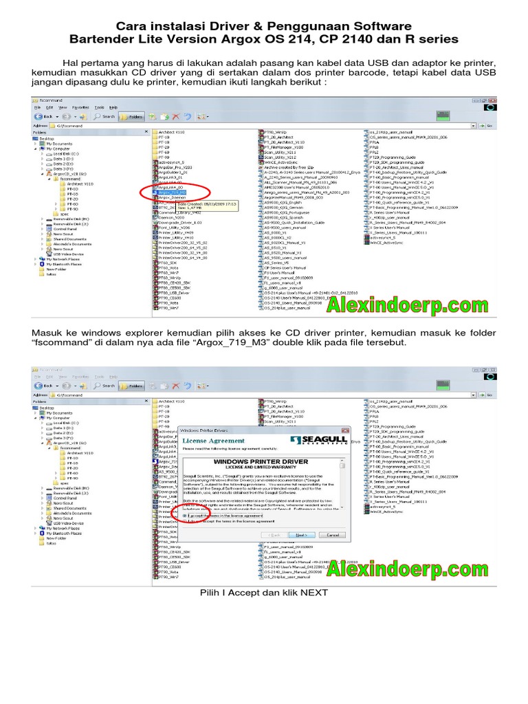 Instalasi Driver dan Software Argox | PDF | Bisnis | Komputer