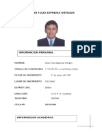 Perfil laboral Oscar Tulio Espinosa