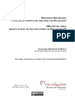 Fernanda Machado Bulhões - PERGUNTA NIETZSCHE: O QUE HÁ DE POÉTICO NO DISCURSO DA FILOSOFIA?